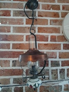 VIntage gas lamp style electric hanging light