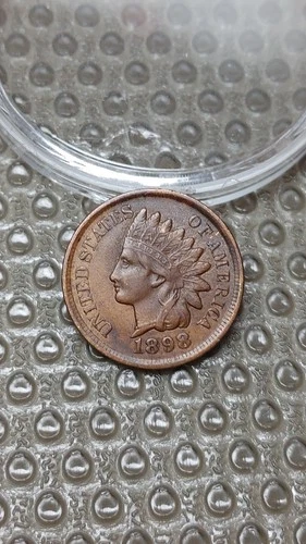 1898 Indian Head Cent Penny XF Old Cleaning.                                D072