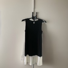 Tiana B Slip Dress Black And White Size M. Polyester Spandex Made In USA