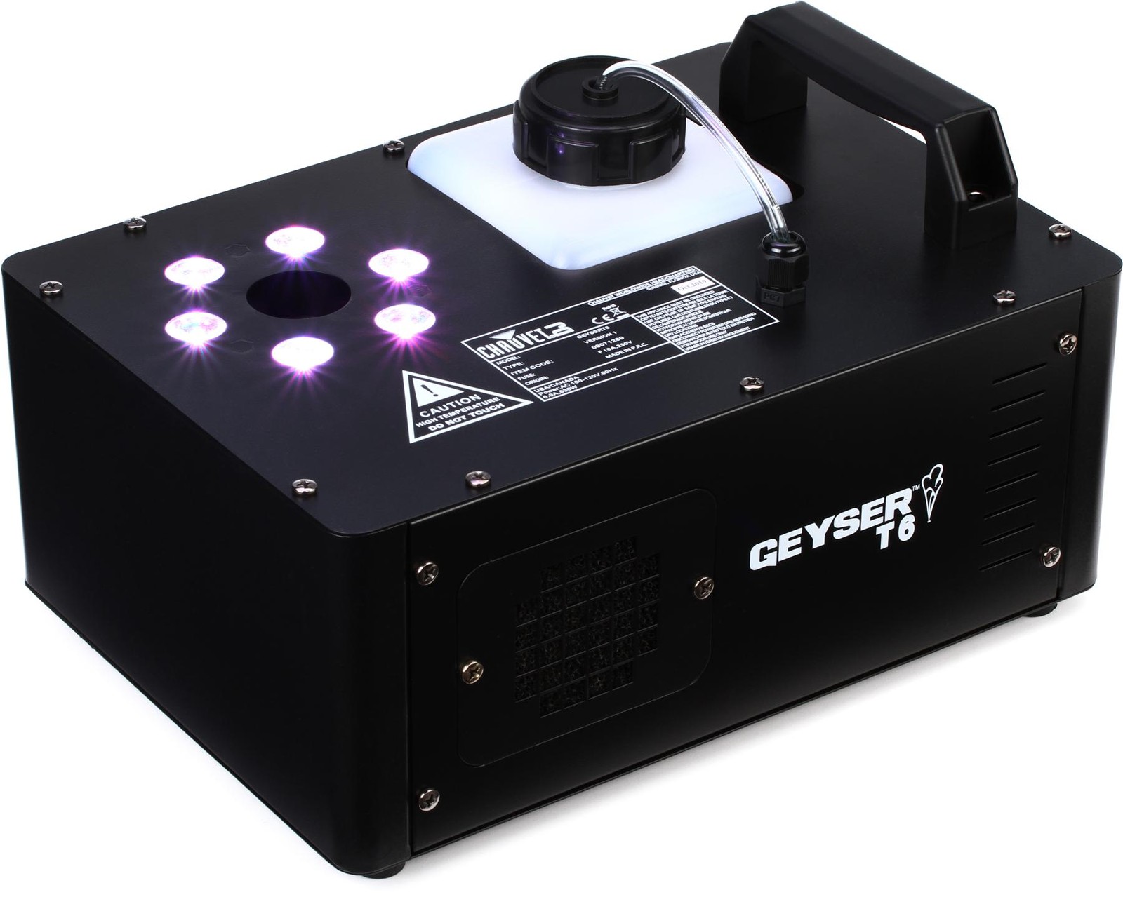 Комплектация вертикального туманоуловителя Chauvet DJ Geyser T6 с RGB-подсветкой (3 штуки)