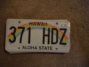 HAWAII RAINBOW HDZ  #    LICENSE PLATE BUY ALL STATES HERE FREE SHIPPING