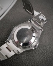 Rolex Yacht-Master 168622 Platinum 35mm PAPERS 2002 Steel Mid-Size Ladies silver 10