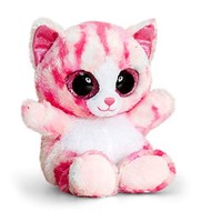 Keel Toys SF0442 15 Cm Animotsu Pink Cat Plush Toy