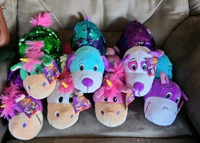 Flip A Zoo 12'' Plush Stuffed Animal  Sequined NWT Choose One Only BLUE TOTE