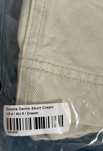 Princess Polly GAZELLE DENIM SKORT CREAM Size US 4 New - Picture 6 of 6