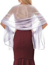 Women's Shawls and Wraps for Evening Dresses Sparkling Wedding Scarf Sheer Brida