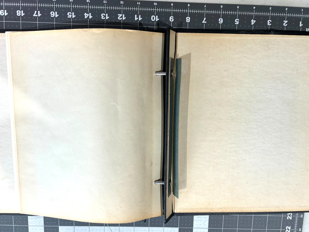 Minkus 2" Stamp Album Binder Black 2-Post Binder Empty with hardware NICE