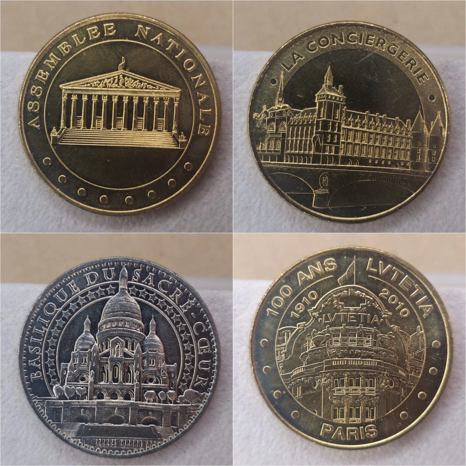Paris 75 - Lot Jetons Touristiques Médailles Souvenirs Monnaie de Paris