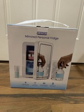 Iceman Mirrored Personal Fridge 4 Liter Mini Refrigerator LED Lights -New
