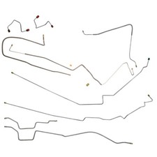 Brake Line Kit Complete Tubes 1987-95 Jeep Wrangler Yj Without Abs Stainless 7pc