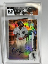 2020 Topps Chrome Ben Baller ELOY JIMENEZ Orange Refractor /25 Auto HGA 9.5 Gem