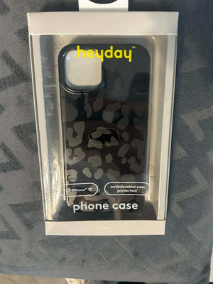Heyday Apple iPhone 13 Antimicrobial Black Leopard Phone Case