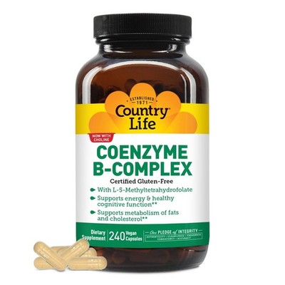 Country Life, Coenzyme B-Complex Vitamin, Support Energy and Metabolism, Dail...