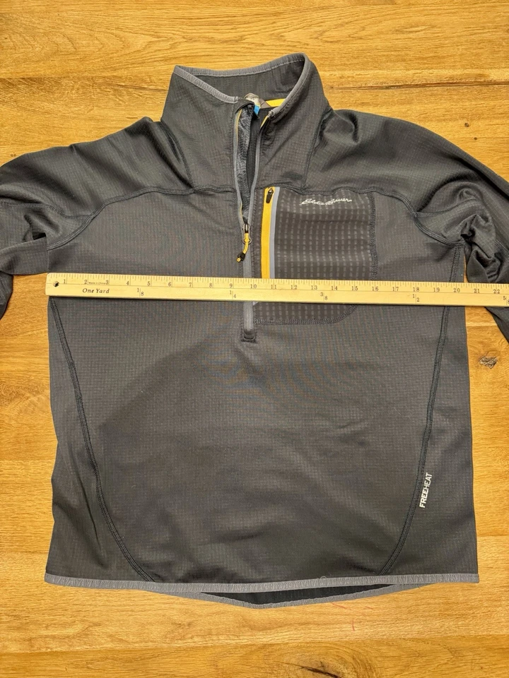 Eddie Bauer First Ascent 男式网格抓绒灰色中号长袖 — 第 4/4 张图片