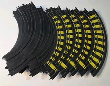 14 Tyco 9" R1/4 Curves Slot Car Track - Small broken side tabs