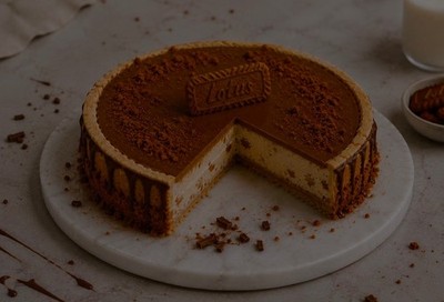 Käsekuchen Cheesecake mit Lotus Boden und Schokodecke auf feinsten Bio Zutaten