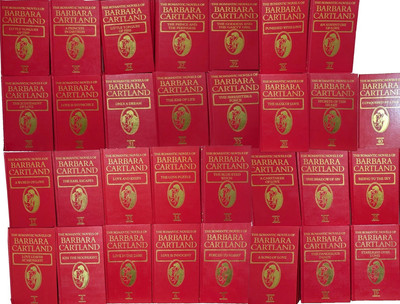 Romantic Novels of Barbara Cartland Red Hardback 30 Book Bundle from 3-40 1986