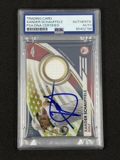 Xander Schauffele Signed 2024 Topps Chrome Olympic USA Gold Auto Patch /50 PSA