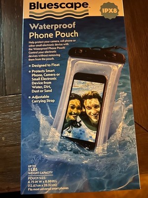  Bluescape Universal Waterproof Phone Pouch; Black & Clear