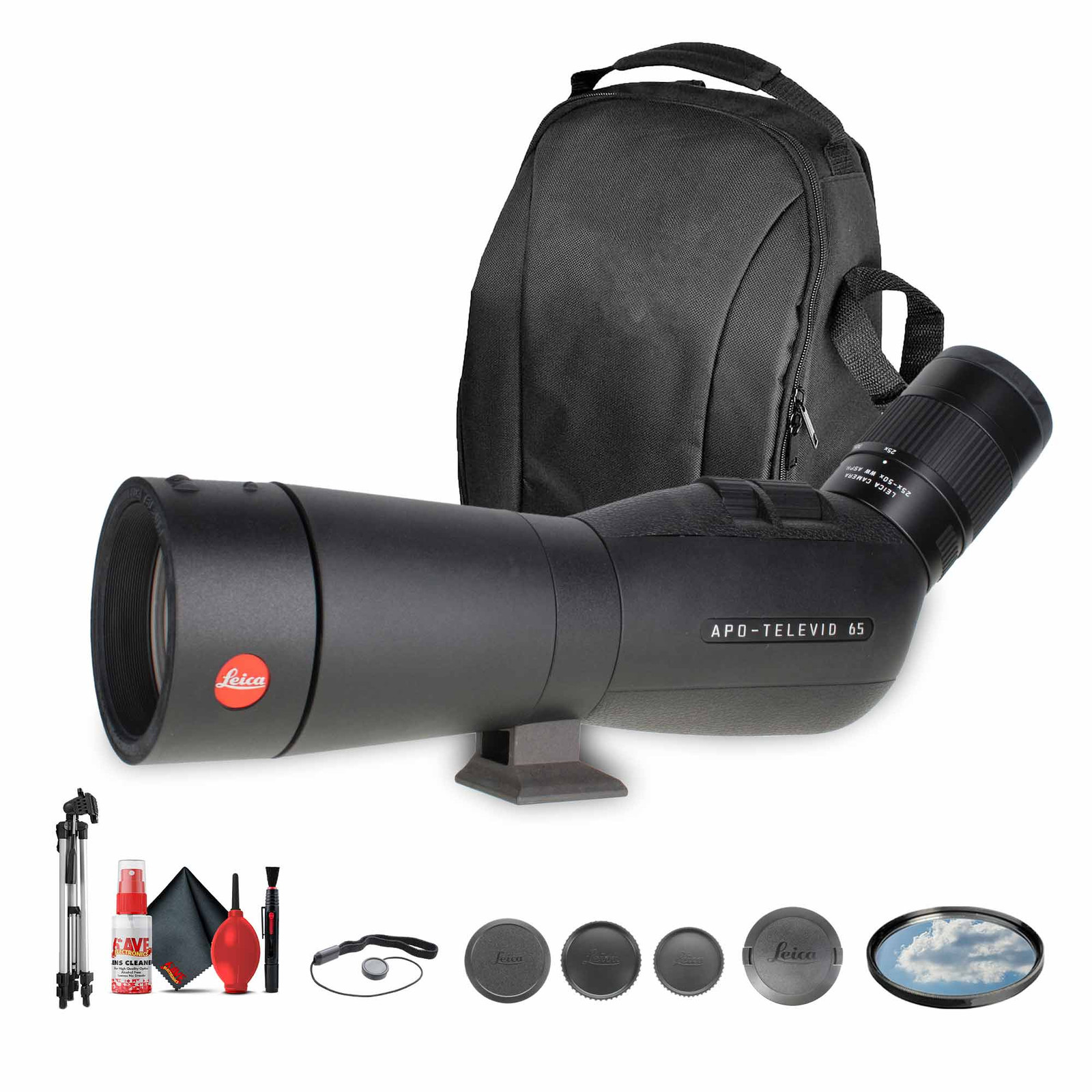 Оптический прицел Leica APO-Televid 25-50x65 мм (для просмотра под углом) + штатив + рюкзак