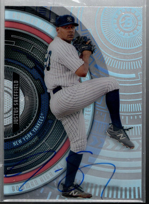 B7481- 2017 Bowman High Tek Autogramme # Bhtjs Justus Sheffield Auto - Nm-Mt