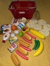 HEB Grocery Store Basket  Play Food Shopping Basket 30 Pcs Includes Tortillas