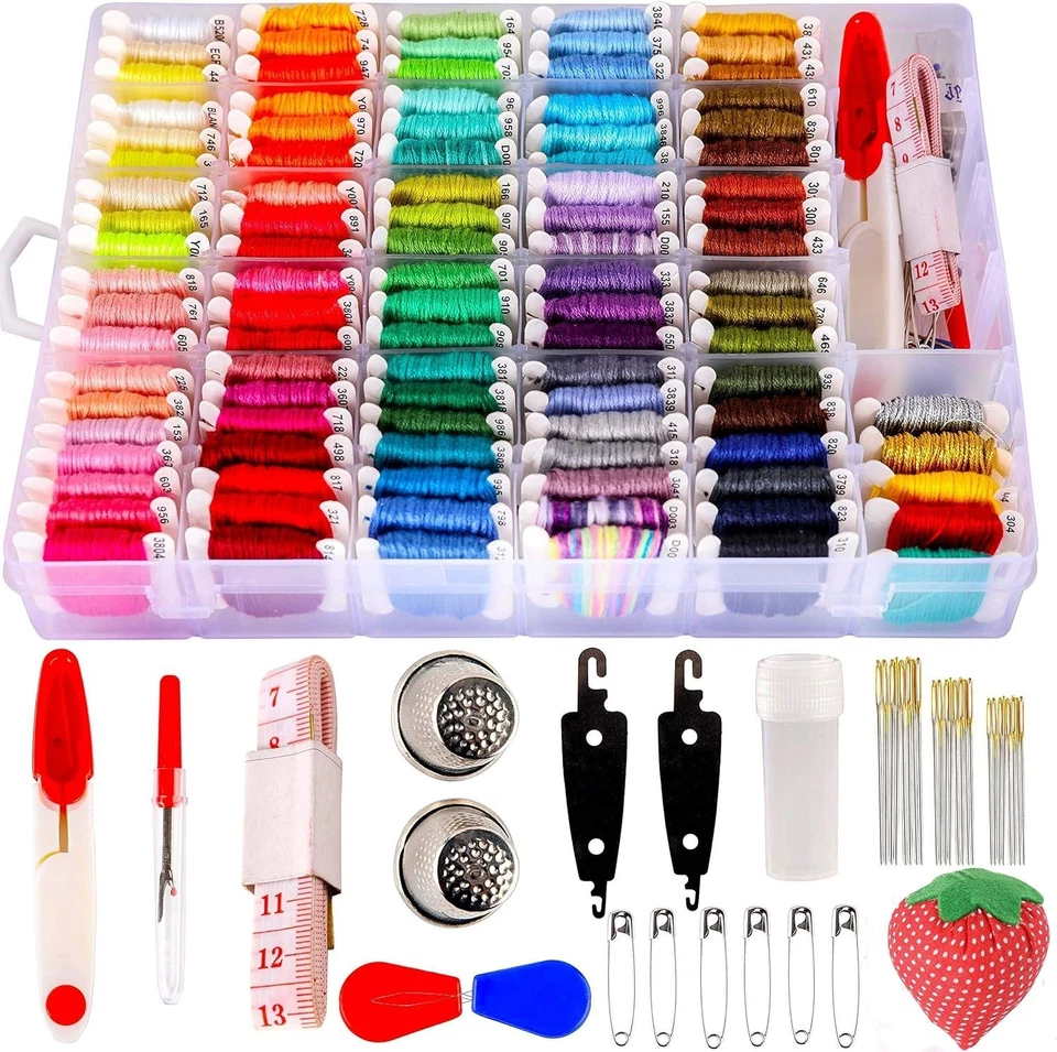 200-Piece Multicolor Embroidery Floss Kit with Organizer for DIY Crafts and F... - Image 3 of 4