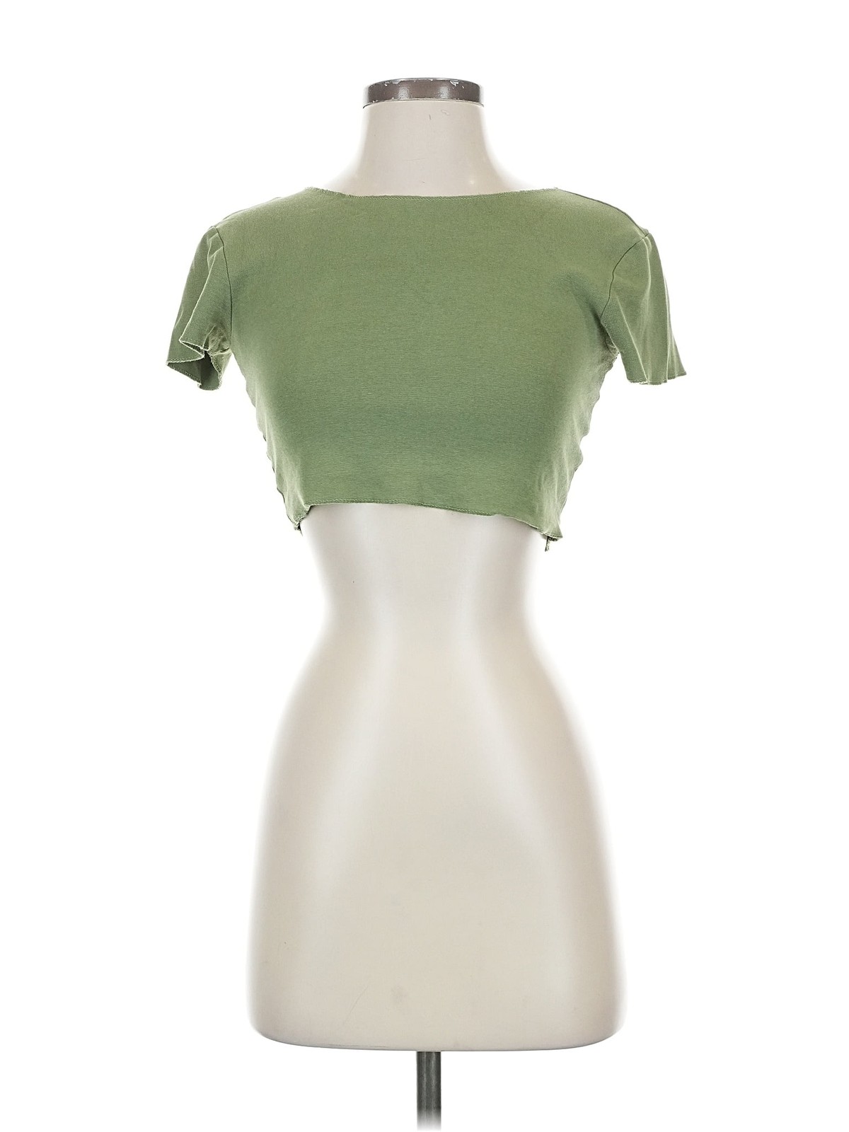 Zara Women Green Short Sleeve T-Shirt S