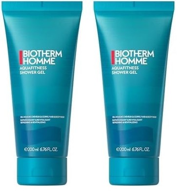 Biotherm Homme Aqua Fitness Shower Gel, belebendes Duschgel 200 ml (2er Pack) 