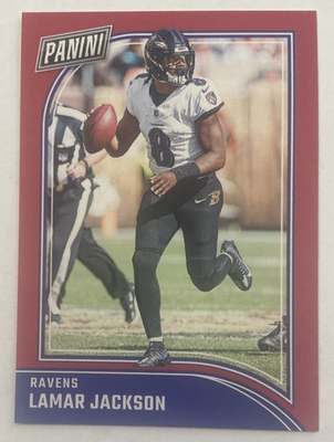 #ad 2024 Panini Black Friday Lamar Jackson #d 125 Red Parallel SP Insert Ravens $11.99