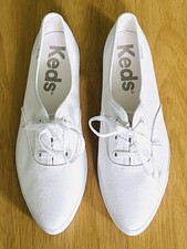 VTG. NEW White Canvas Keds Sneakers SZ 8