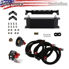 Universal 13 Row 10AN Oil Cooler with Oil Filter Rocolation Kit