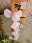 Vintage Pink And White Cream Fenton Glass Mouse -Rosalene N5148RE Original Box