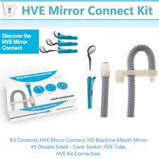 Dental HVE Mirror Connect Kit Refill, Connector HuFriedy Purevac Type Swivel