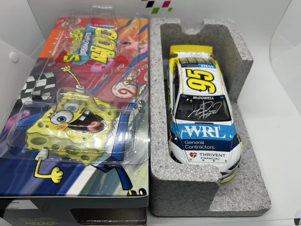 2015 Signed Michael McDowell #95 Sponge Bob SquarePants Thrivent Toyota 1 Of 150 - Image 2 of 4