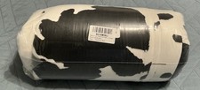 Black Cow Print Bed Blanket 90x90 Inch -NEW IN PLASTIC-