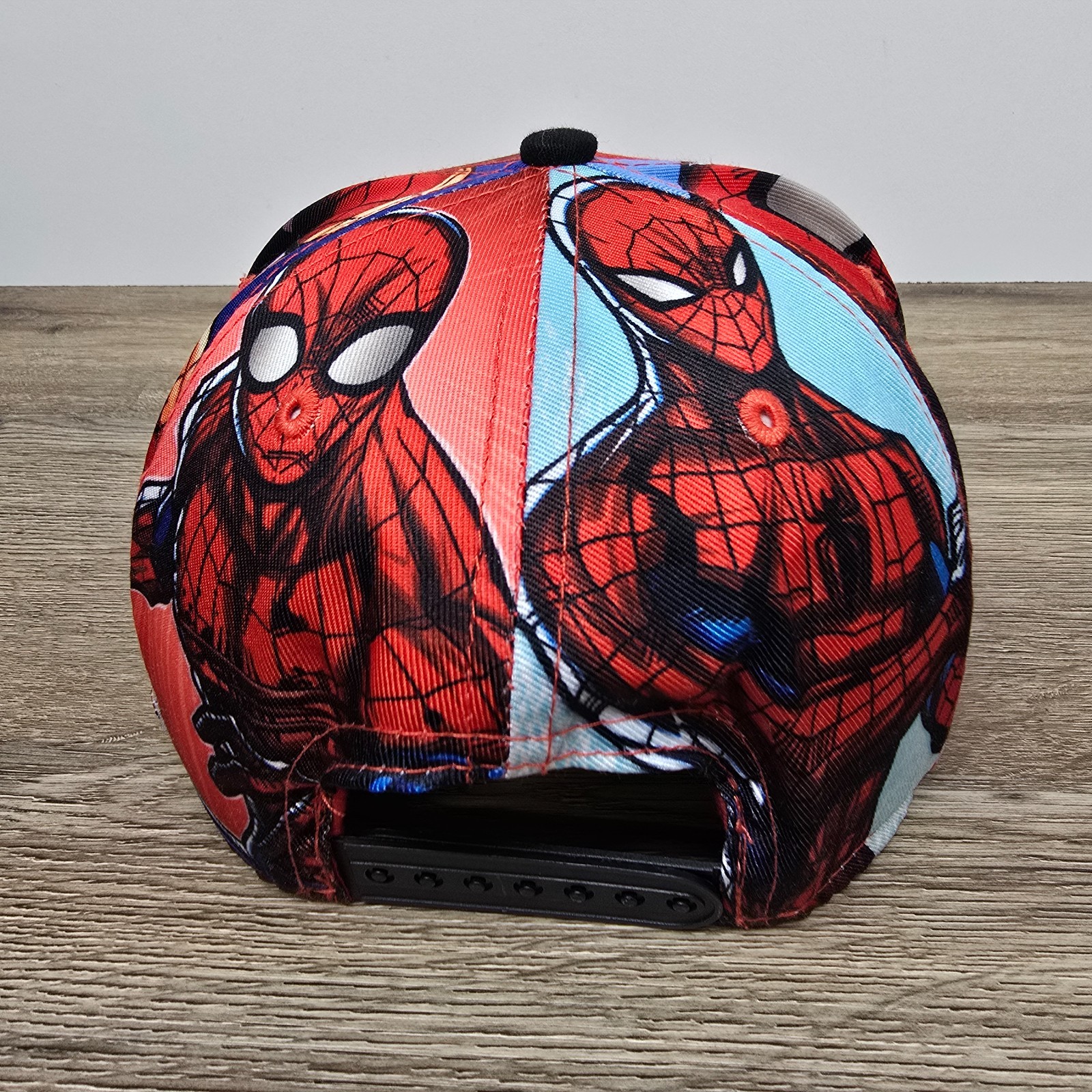 Marvel Spiderman Hat Adjustable Snapback AOP Red … - image 4