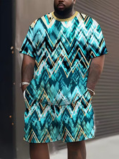 Men s Outfit 2 Piece Set Shirt  Shorts Set - Available Sizes 3XL BIG
