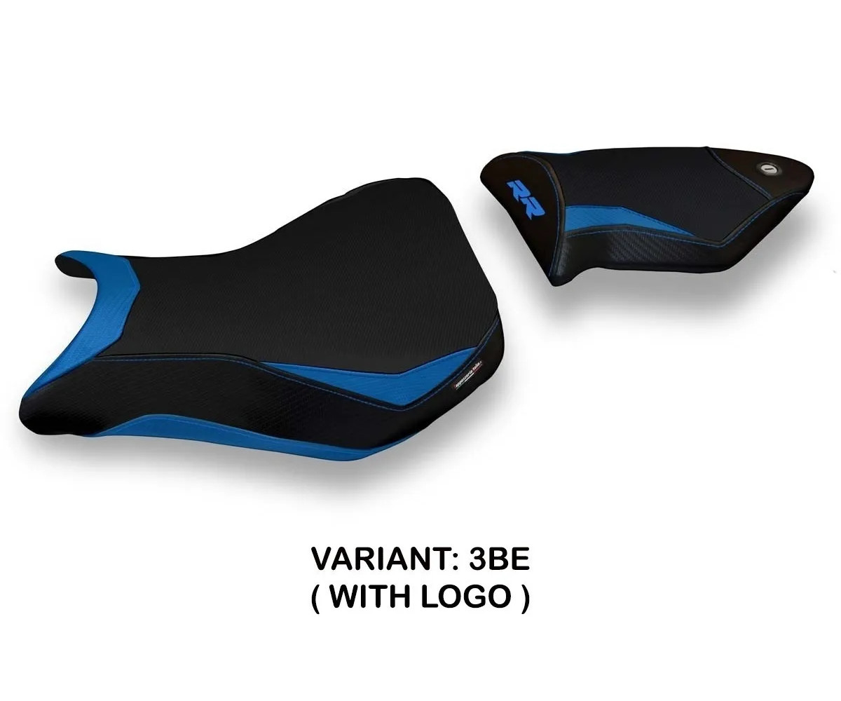 Seat saddle cover Baku 2 Blue (BE) TPZ Italia for BMW S 1000 RR 2012 > 2014 CC