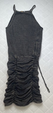 Free People FP One Katya Thermal Mini Bodycon Dress XS Charcoal Gray