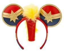 Disney Marvel Captain Marvel Headband Mickey Minnie Ears NWT Disneyland World