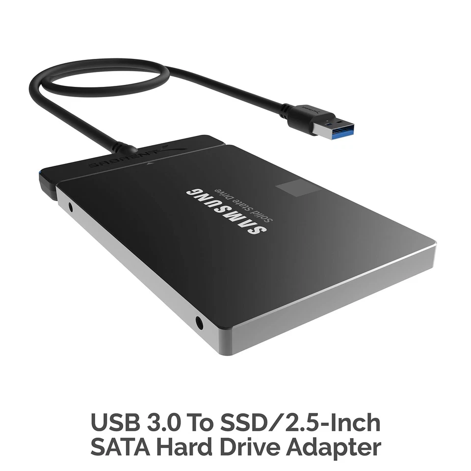 Sabrent USB 3.0 to SATA Adapter Cable for 2.5 Inch SSD Hard Drive UASP Support - Image 2 of 4