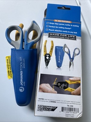 Jonard Tools Fiber Optic Communications Tool Kit Stripper Cutter with Pouch