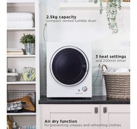 Russell Hobbs RH3VTD800 Compact Vented Tumble Dryer 2.5kg Capacity White