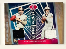 2023 Panini Illusions Archie Manning, Derek Carr DUAL Jersey Card Deja Vu Saints