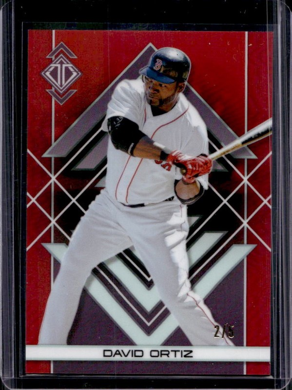 2025 Topps Transcendent David Ortiz Icons Chrome Red Refractor #/5