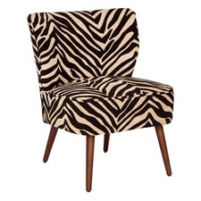 Fauteuil Crapaud à Motifs "Chiara" 80cm Camel