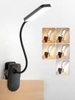 Clip on Light,9 Brightness+5 Color Rechargeable Desk Lamp,4000Mah Battery Operat