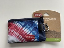 Chums Compact Surfshorts Wallet w/ Key Ring, 2 Zipper Pockets, ID Window 
