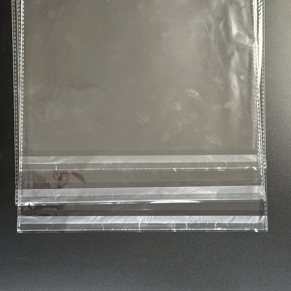 Clear Resealable Recloseable Self Seal Adhesive Cello Lip Tape Poly Plastic bags - Image 3 of 4